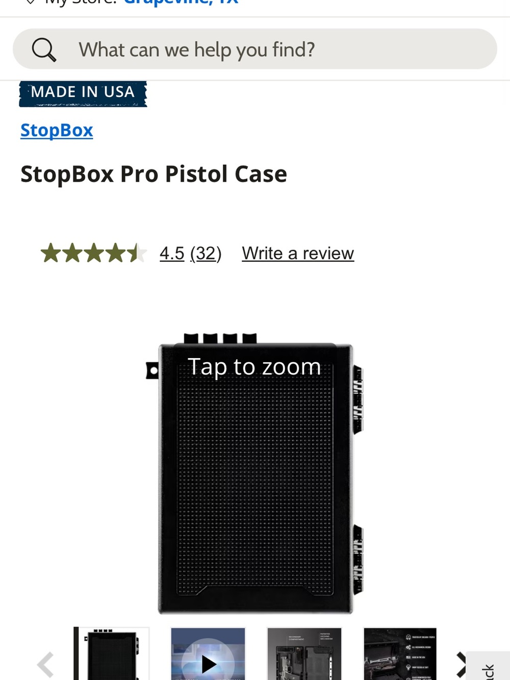 StopBox Pro Pistol Case - camo skull